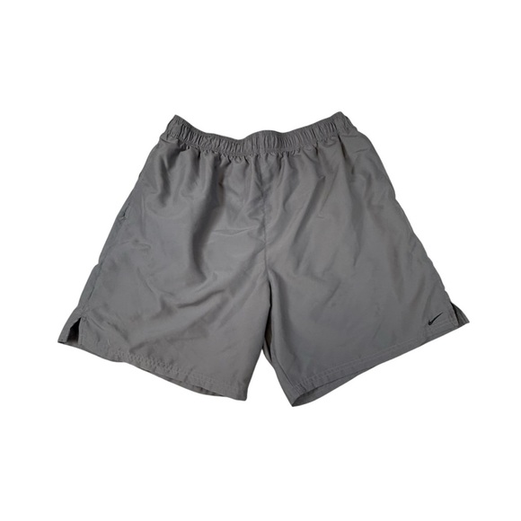 Nike Swim Shorts Mens Size XL Pockets Drawstring Gray Solid - Picture 1 of 3